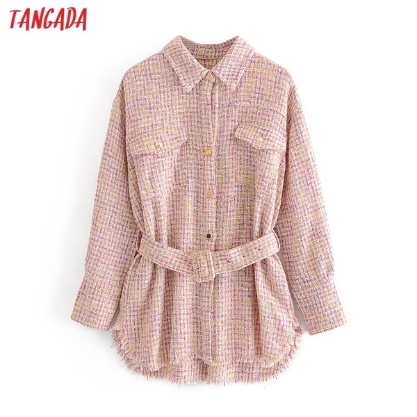 tangada autumn winter women colorful tweed jacket coat with slash tassel ladies long sleeve female elegant coat 3h264 201019, Black;brown
tangada autumn winter women colorful tweed jacket coat with slash tassel ladies long sleeve female elegant coat 3h264 201019, Black;brown