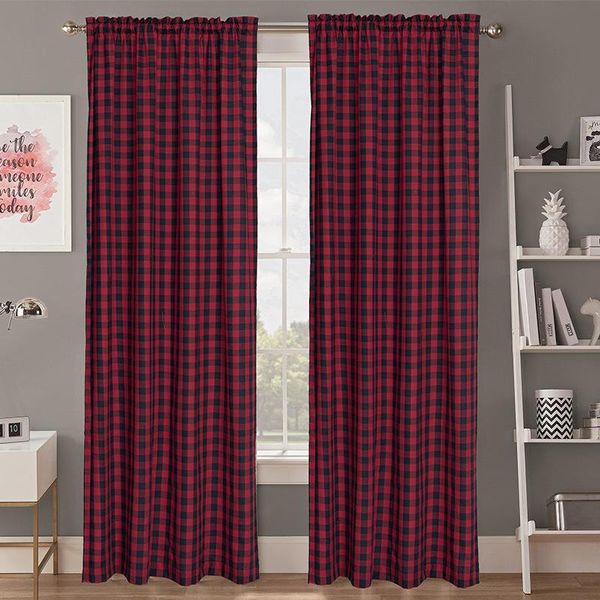 american red geometric plaid window curtains semi shade cloth blackout curtain for bedroom and living room christmas decor
american red geometric plaid window curtains semi shade cloth blackout curtain for bedroom and living room christmas decor