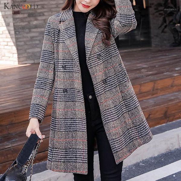 kancoold coats women turn down collar double-breasted plaid print cashmere long coat casual fashion new coat women 2020nov251, Black
kancoold coats women turn down collar double-breasted plaid print cashmere long coat casual fashion new coat women 2020nov251, Black