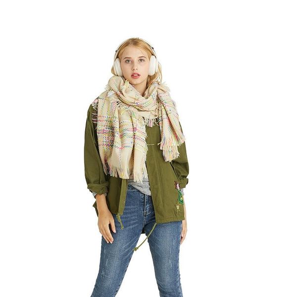 scarves 2021 scarf women in winter, color stripes, tassels to keep warm, , faux wool shawl, women's stole, Blue;gray
scarves 2021 scarf women in winter, color stripes, tassels to keep warm, , faux wool shawl, women's stole, Blue;gray