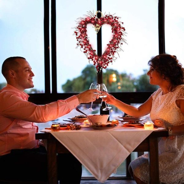 stylish heart-shaped garland lights simulation flower electric decorative wreath for indoor outdoor wedding parties decor
stylish heart-shaped garland lights simulation flower electric decorative wreath for indoor outdoor wedding parties decor
