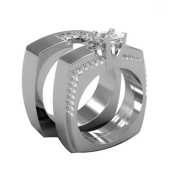 wedding rings 2pcs/set bride cubic zirconia inlaid square stacking finger ring jewelry fashion1, Slivery;golden
wedding rings 2pcs/set bride cubic zirconia inlaid square stacking finger ring jewelry fashion1, Slivery;golden