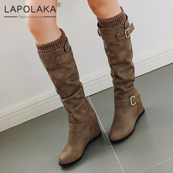 boots lapolaka 2021 fashion classics elastic band comfy shoes ladies female buckle platform wedges autumn winter woman, Black
boots lapolaka 2021 fashion classics elastic band comfy shoes ladies female buckle platform wedges autumn winter woman, Black