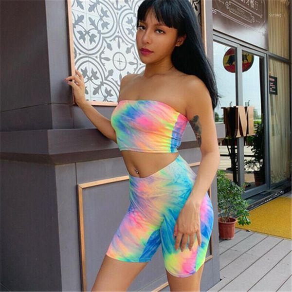 2pcs women fashion tie-dye suit strapless tupe bodycon crop shorts matching set summer casual club streetwear outfits1, White
2pcs women fashion tie-dye suit strapless tupe bodycon crop shorts matching set summer casual club streetwear outfits1, White