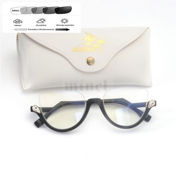 sunglasses brand design cat fashion half frame reading glasses myopic pochromic women optical with box fml, White;black
sunglasses brand design cat fashion half frame reading glasses myopic pochromic women optical with box fml, White;black