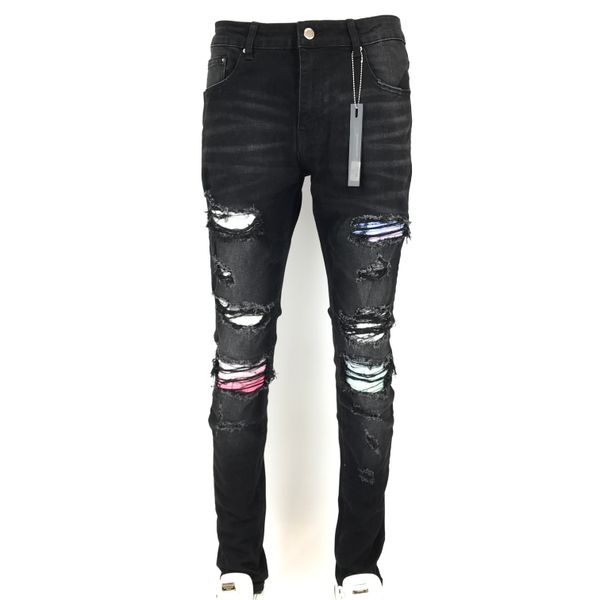 new fashion mens jean street black holes white stripes jeans hiphop skateboard pencil pants am29, Blue
new fashion mens jean street black holes white stripes jeans hiphop skateboard pencil pants am29, Blue