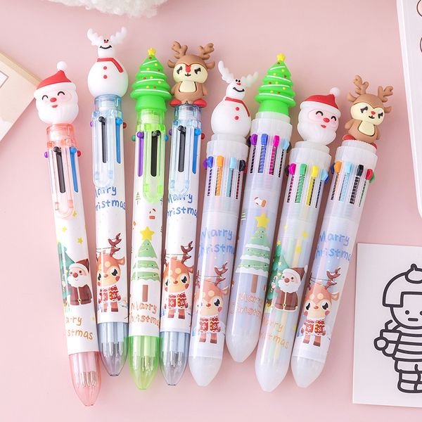 5pieces/lot 6/10 color ballpoint pens cute cartoon christmas ballpoint pen oil pen for student multi color 0.5mm for handwriting writing pen
5pieces/lot 6/10 color ballpoint pens cute cartoon christmas ballpoint pen oil pen for student multi color 0.5mm for handwriting writing pen