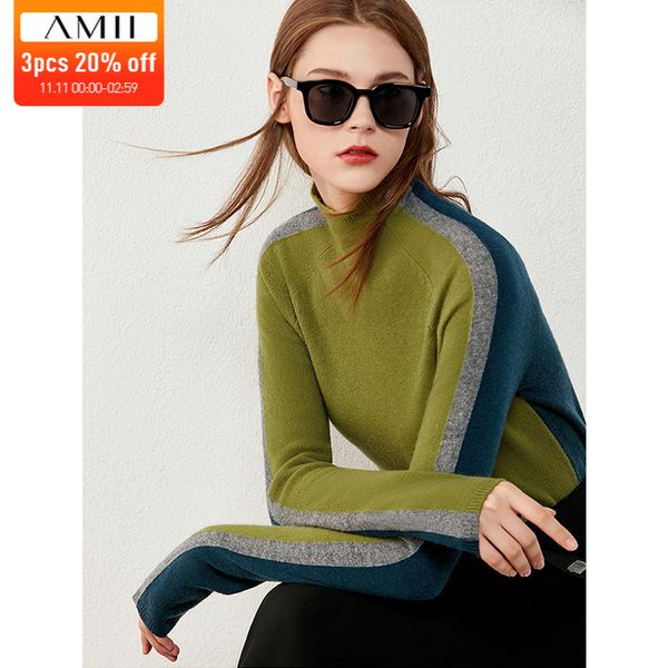 amii minimalism winter sweaters for women fashion cashmere&wool women's turtleneck sweater causal female pullover 12040855 lj201112, White;black
amii minimalism winter sweaters for women fashion cashmere&wool women's turtleneck sweater causal female pullover 12040855 lj201112, White;black