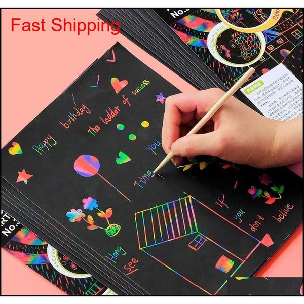 lelance 50 sheets scratch art paper set, arts and crafts supplies for kids birthday party favors rainbow scratch pape jlljno home003
lelance 50 sheets scratch art paper set, arts and crafts supplies for kids birthday party favors rainbow scratch pape jlljno home003
