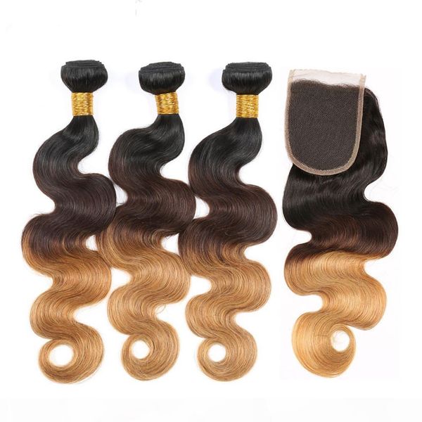#1b 4 27 honey blonde ombre brazilian human hair bundles body wave with 4x4 lace closure three tone ombre hair weave with closure, Black;brown
#1b 4 27 honey blonde ombre brazilian human hair bundles body wave with 4x4 lace closure three tone ombre hair weave with closure, Black;brown