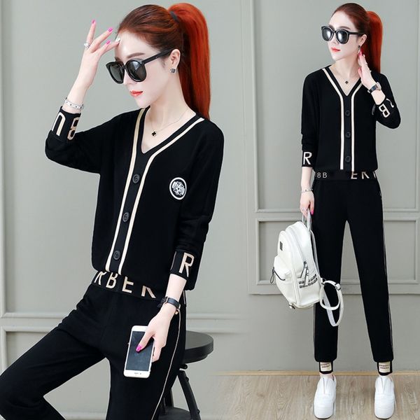 s362223 sports suit women autumn 2020 new women's wear korean v-neck long sleeve fashionable casual sports two- two-piece suittwo piece, Gray
s362223 sports suit women autumn 2020 new women's wear korean v-neck long sleeve fashionable casual sports two- two-piece suittwo piece, Gray