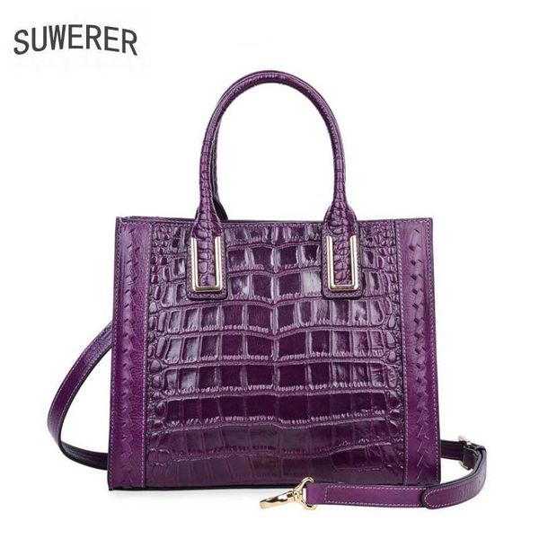 suwerer 2020 new women genuine leather bag fashion luxury crocodile pattern embossing women bags designer leather handbag
suwerer 2020 new women genuine leather bag fashion luxury crocodile pattern embossing women bags designer leather handbag