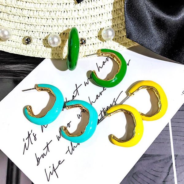 exaggerated colorful enamel c shape hoop earrings for women female gold color metal circle irregular big earrings party jewelry, Golden;silver
exaggerated colorful enamel c shape hoop earrings for women female gold color metal circle irregular big earrings party jewelry, Golden;silver