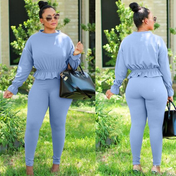 women's tracksuits 2021 elegant two piece set for women clothing sets fall winter long sleeve peplum and skinny pants office lady match, Gray
women's tracksuits 2021 elegant two piece set for women clothing sets fall winter long sleeve peplum and skinny pants office lady match, Gray