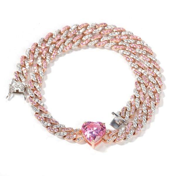 men women charming necklace gold plated bling cz heart cuban chain necklaces choker for girls women for party wedding nice gift, Silver
men women charming necklace gold plated bling cz heart cuban chain necklaces choker for girls women for party wedding nice gift, Silver