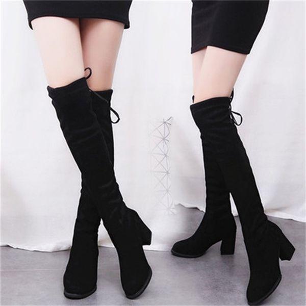 2020 women's high heels, suede leather boots seven inches on the knee, snow boots, more size 34-43 mujer. vsvc, Black
2020 women's high heels, suede leather boots seven inches on the knee, snow boots, more size 34-43 mujer. vsvc, Black