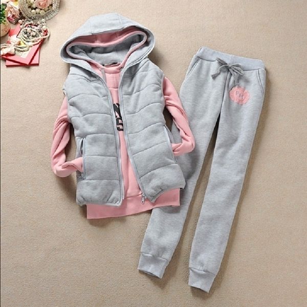 autumn and winter fashion women suit women's tracksuits casual set with a hood fleece sweatshirt three pieces set 201028, White
autumn and winter fashion women suit women's tracksuits casual set with a hood fleece sweatshirt three pieces set 201028, White