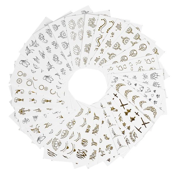 30 sheets fashion 3d gold / silver designs nail sticker water transfer nail decals nail paper tip beauty diy, Black
30 sheets fashion 3d gold / silver designs nail sticker water transfer nail decals nail paper tip beauty diy, Black