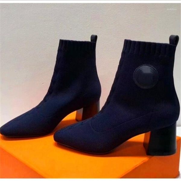 knitted socks boots square toe short boots thick heel thin elastic cotton single-layer high-women's1, Black
knitted socks boots square toe short boots thick heel thin elastic cotton single-layer high-women's1, Black