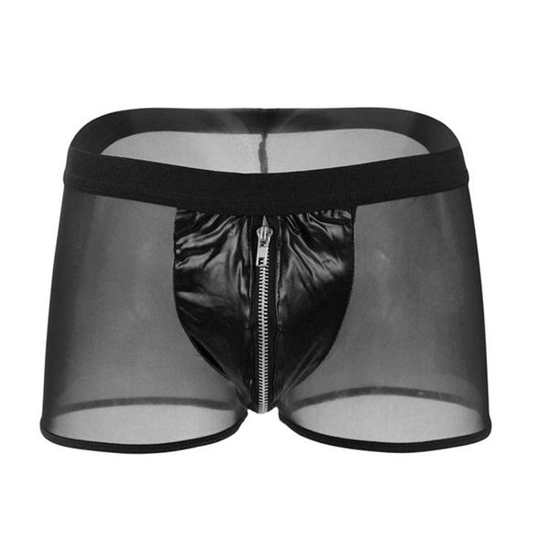 3pieces/lot mesh mens gay underwear transparent boxer shorts faux leather zipper open crotch pouch boxer lingerie, Black;white
3pieces/lot mesh mens gay underwear transparent boxer shorts faux leather zipper open crotch pouch boxer lingerie, Black;white