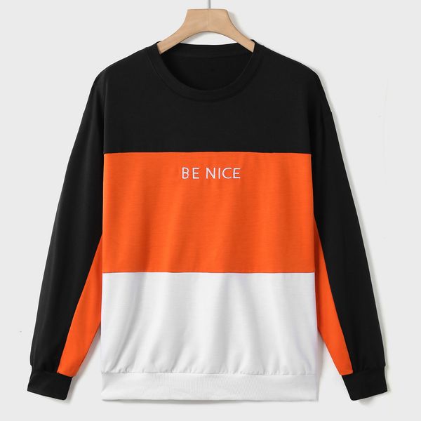 autumn and winter color stitching thickened long sleeve color matching leisure pullover loose round neck mens sweater 1240, Black
autumn and winter color stitching thickened long sleeve color matching leisure pullover loose round neck mens sweater 1240, Black