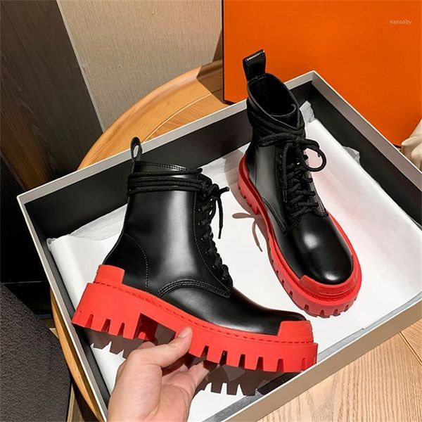 boots autumn women motorcycle lace up mixed color fashion design ladies shoes platform round toe genuine leather zapatilla1, Black
boots autumn women motorcycle lace up mixed color fashion design ladies shoes platform round toe genuine leather zapatilla1, Black