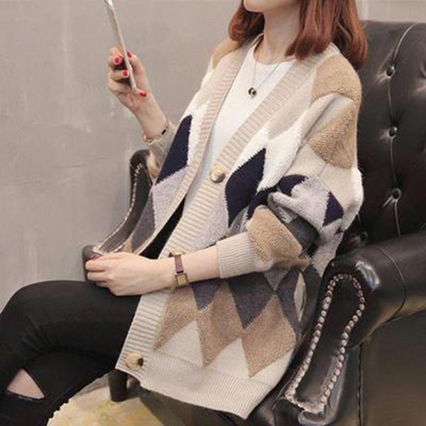 women's knits & tees vintage autumn spring long cardigans printing loose casual sweaters ladies single breasted sleeve knitted outwear, White
women's knits & tees vintage autumn spring long cardigans printing loose casual sweaters ladies single breasted sleeve knitted outwear, White