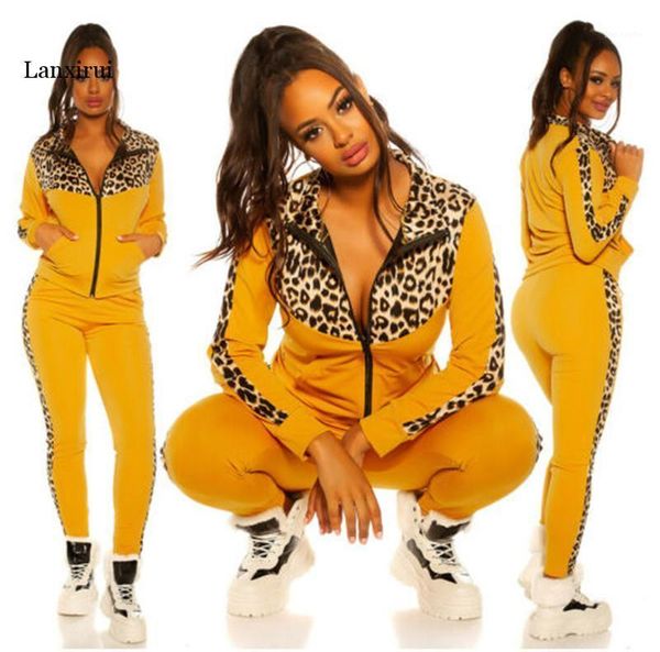 leopard two piece set women spring autumn tracksuit print clothes zipper turn-down collar coat and pants suits casual sportswear1, Gray
leopard two piece set women spring autumn tracksuit print clothes zipper turn-down collar coat and pants suits casual sportswear1, Gray
