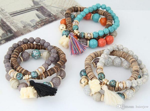 wooden beads bracelets boho elephant tassel charm bracelets & bangles set, Golden;silver
wooden beads bracelets boho elephant tassel charm bracelets & bangles set, Golden;silver