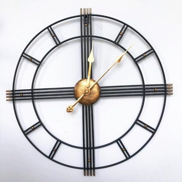 60cm nordic creative retro metal wrought iron roman clock wall clock modern design living room silent decorative quartz1
60cm nordic creative retro metal wrought iron roman clock wall clock modern design living room silent decorative quartz1