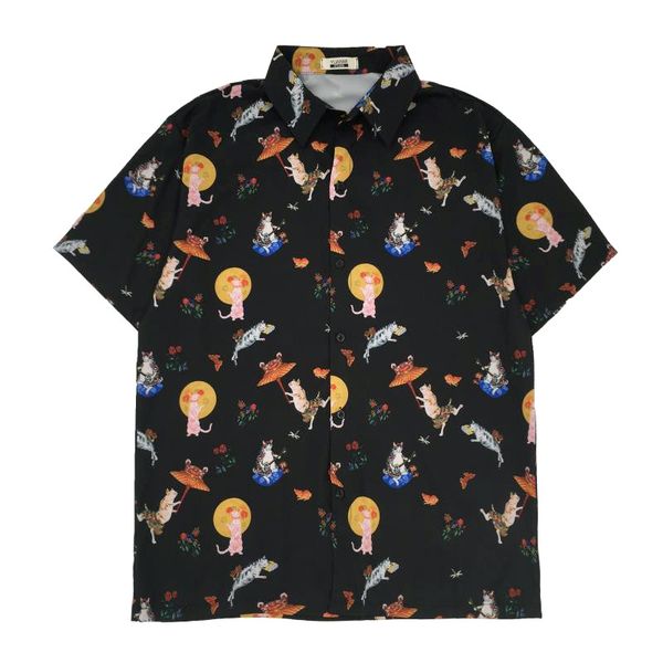 2021 cute cat print for women summer chiffon harajuku cartoon loose lapel short sleeve blouse large size shirt sgbz, White
2021 cute cat print for women summer chiffon harajuku cartoon loose lapel short sleeve blouse large size shirt sgbz, White