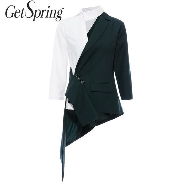 grtspring women blazer black white color matching irregular women blazers jackets patchwork asymmetry vintage suit coats 2020, White;black
grtspring women blazer black white color matching irregular women blazers jackets patchwork asymmetry vintage suit coats 2020, White;black