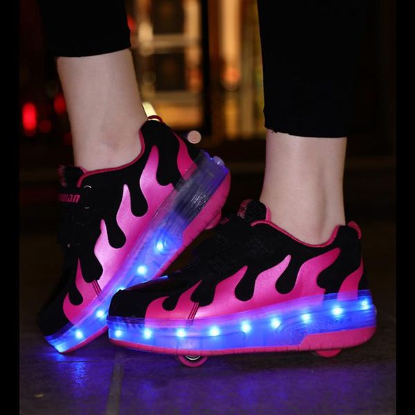 led wheel sneakers for kids boy girl usb charging glowing roller shoes with lights on double wheels children skate tennis shoes, Black
led wheel sneakers for kids boy girl usb charging glowing roller shoes with lights on double wheels children skate tennis shoes, Black