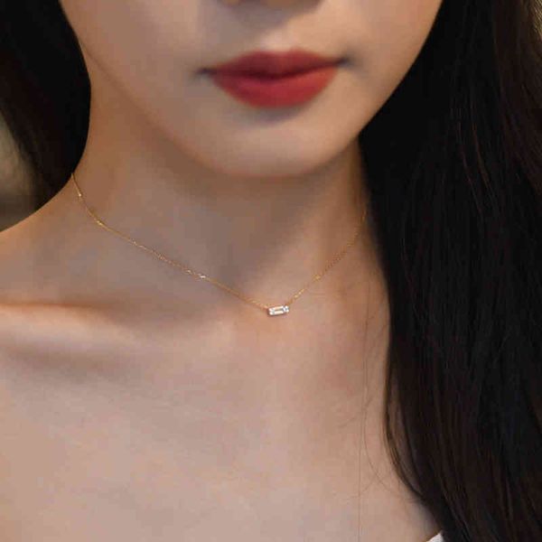 925 sterling silver french simple square crystal pendant clavicle chain necklace women classic plating 14k gold jewelry
925 sterling silver french simple square crystal pendant clavicle chain necklace women classic plating 14k gold jewelry