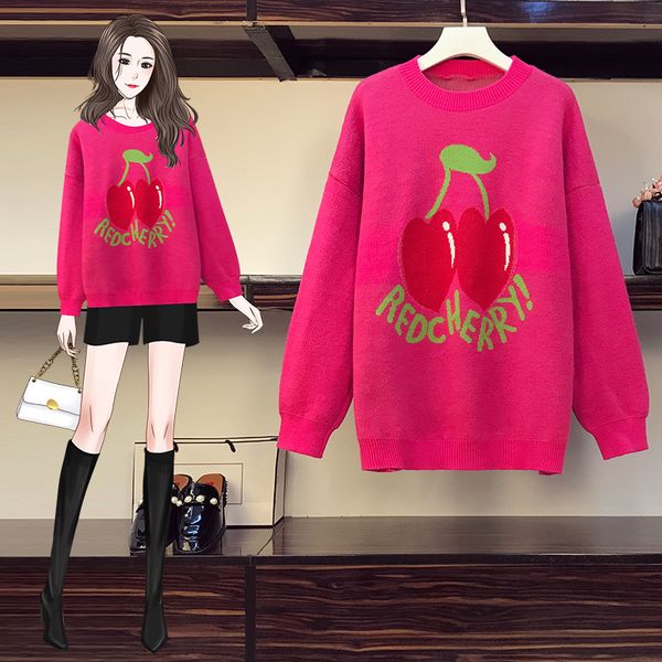 sweater plus size women's clothes autumn winter cherry sweater pullover ladies outerwear fashion loose knit big size girl sweater
sweater plus size women's clothes autumn winter cherry sweater pullover ladies outerwear fashion loose knit big size girl sweater
