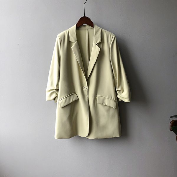 new 2021 casual coat turn down collar pure color spring women long sleeve office style chiffon blazer feminino 29r4, White;black
new 2021 casual coat turn down collar pure color spring women long sleeve office style chiffon blazer feminino 29r4, White;black