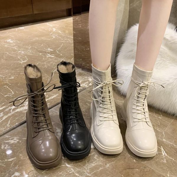 women's leather boots round toe shoes boots-women flat heel winter footwear luxury designer lace up 2021 rock ankle low fashion, Black
women's leather boots round toe shoes boots-women flat heel winter footwear luxury designer lace up 2021 rock ankle low fashion, Black
