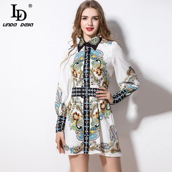 ld linda della 2020 spring fashion runway shirt dress women's long sleeve vintage floral print beading belted loose short dress1, Black;gray
ld linda della 2020 spring fashion runway shirt dress women's long sleeve vintage floral print beading belted loose short dress1, Black;gray