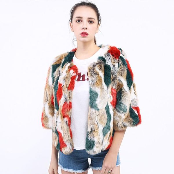 women's fur & faux arrival 2021 women coat gradual color jacket half sleeve coats fashion streetwear pc285, Black
women's fur & faux arrival 2021 women coat gradual color jacket half sleeve coats fashion streetwear pc285, Black