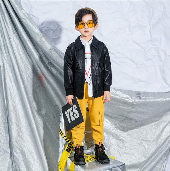 clothing sets children autumn boys faux leather coat + shirts jeans 3pcs outfit kids clothes suit for sets1, White
clothing sets children autumn boys faux leather coat + shirts jeans 3pcs outfit kids clothes suit for sets1, White