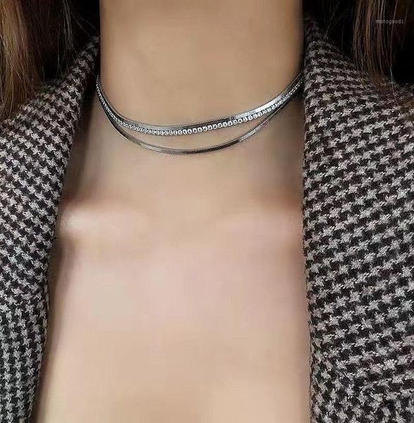 chains fflacell multi-layer soft snake bone chain rhinestone clavicle necklace choker punk hip hop jewelry collar de joyas1, Silver
chains fflacell multi-layer soft snake bone chain rhinestone clavicle necklace choker punk hip hop jewelry collar de joyas1, Silver