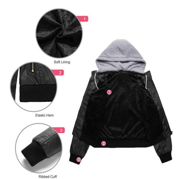 women's jackets hooded outwear zipper coats quality leather coat winter soft warm windbreak ladies jacket, Black;brown
women's jackets hooded outwear zipper coats quality leather coat winter soft warm windbreak ladies jacket, Black;brown