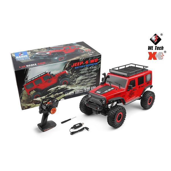 wltoys 104311 1/10 2.4g 4wd rc car rock crawler climbing vehicle w/led light rtr model high speed off-road trucks toy