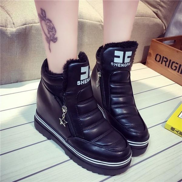 chimizhai woman shoes warm boots winter snow boots plush ankle woman shoes height increasing autumn wy181, Black
chimizhai woman shoes warm boots winter snow boots plush ankle woman shoes height increasing autumn wy181, Black