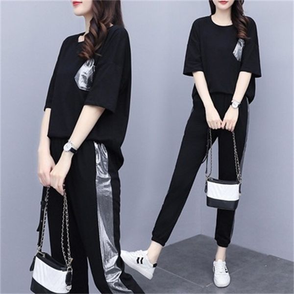 black plus female size tracksuits casual of loose spare workout pieces and women's training uxw6, White
black plus female size tracksuits casual of loose spare workout pieces and women's training uxw6, White