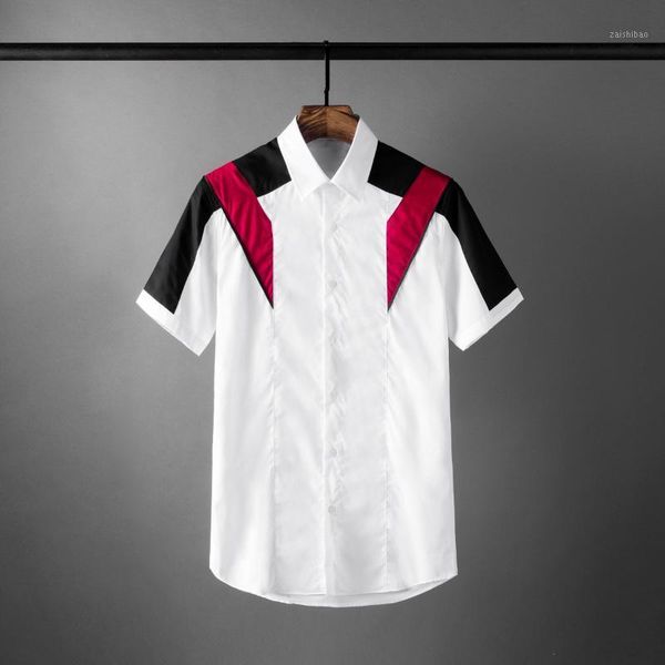 minglu contrast color mens shirts luxury short sleeve splicing casual mens dress shirts fashion slim fit party man1, White;black
minglu contrast color mens shirts luxury short sleeve splicing casual mens dress shirts fashion slim fit party man1, White;black