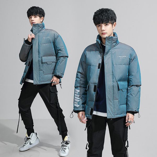 short bright color changing down for men's 2020 new winter bread jacket, Black;brown
short bright color changing down for men's 2020 new winter bread jacket, Black;brown