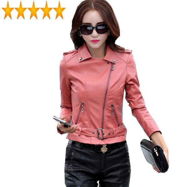 women's leather & faux jacket 2021 spring women autumn coats female coat short slim casual clothing jackets plus size wuj0059, Black
women's leather & faux jacket 2021 spring women autumn coats female coat short slim casual clothing jackets plus size wuj0059, Black