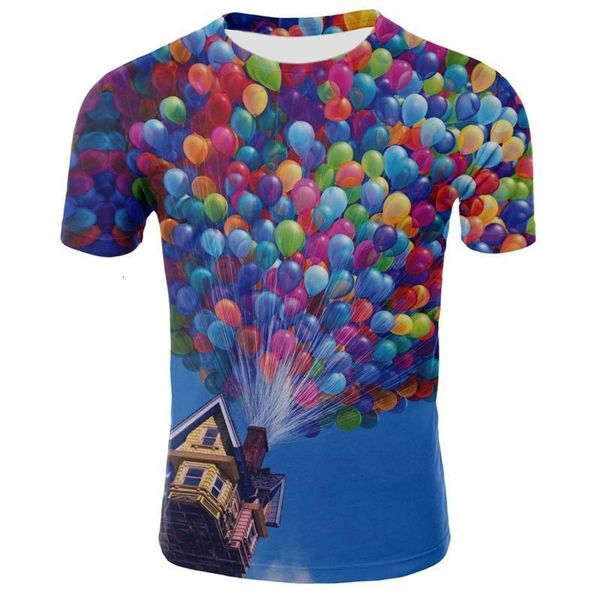 summer men's and women's t-shirt 3d digital printing air balloon graphic simple style short-sleeved breathable top, White;black
summer men's and women's t-shirt 3d digital printing air balloon graphic simple style short-sleeved breathable top, White;black