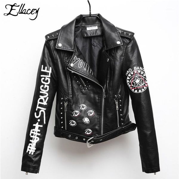 punk stylish motorcycle pu leather jacket women short hip hop letter printed baseball varsity jacket black rivet jackets female1
punk stylish motorcycle pu leather jacket women short hip hop letter printed baseball varsity jacket black rivet jackets female1